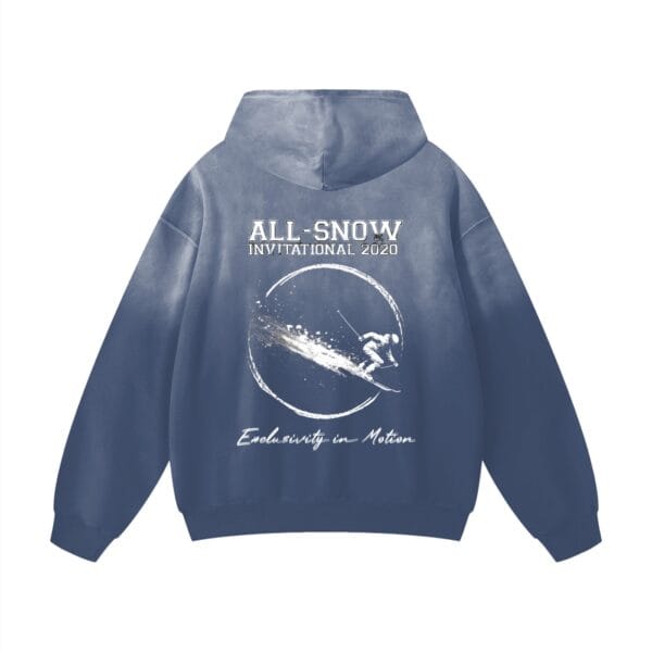 Bigger Motion Hoodie in an alternate colorway, offered in Jeans Blue, Black, and Gray Blue