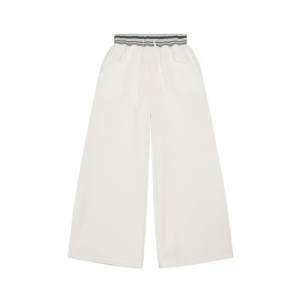 Form Wide Leg Pants in white from Ski Baltimore Social Club, shown in full