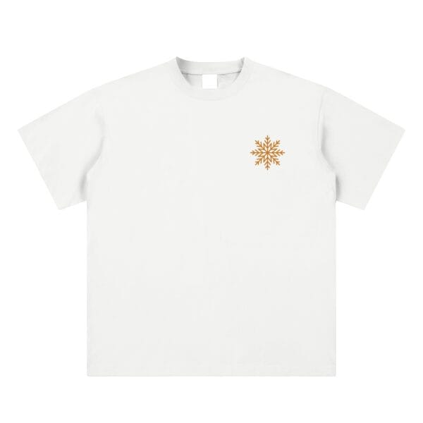Half & Half Tee in Oat Gray, relaxed-fit sueded cotton with the Snowflake chest logo