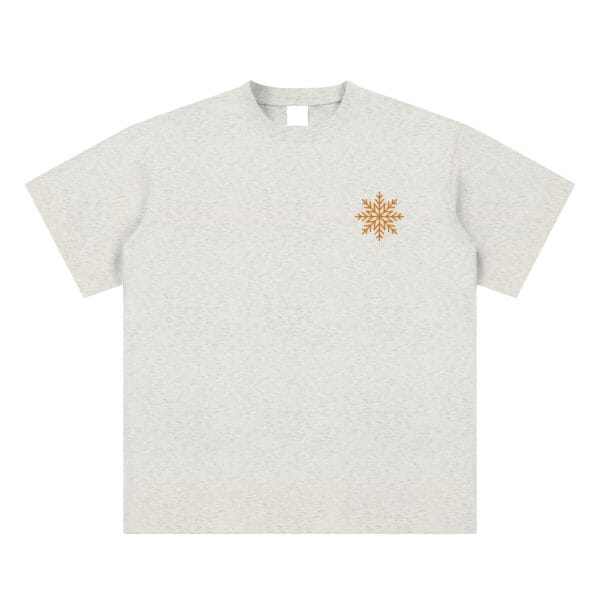 Half & Half Tee in Gray Coffee, relaxed fit with the Snowflake logo on the chest