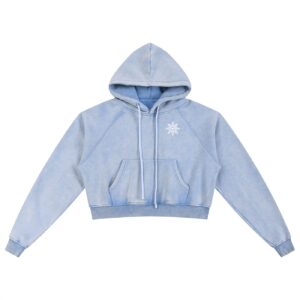 Snowfall Cropped Hoodie