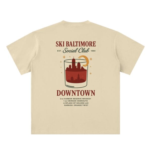 Downtown Tee by Ski Baltimore Social Club, a short-sleeve T-shirt