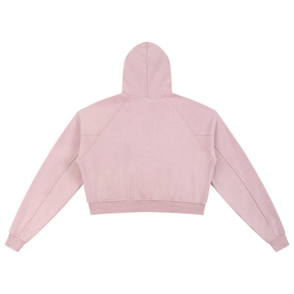 Snowfall Cropped Hoodie styled for layering, highlighting its modern cropped proportions