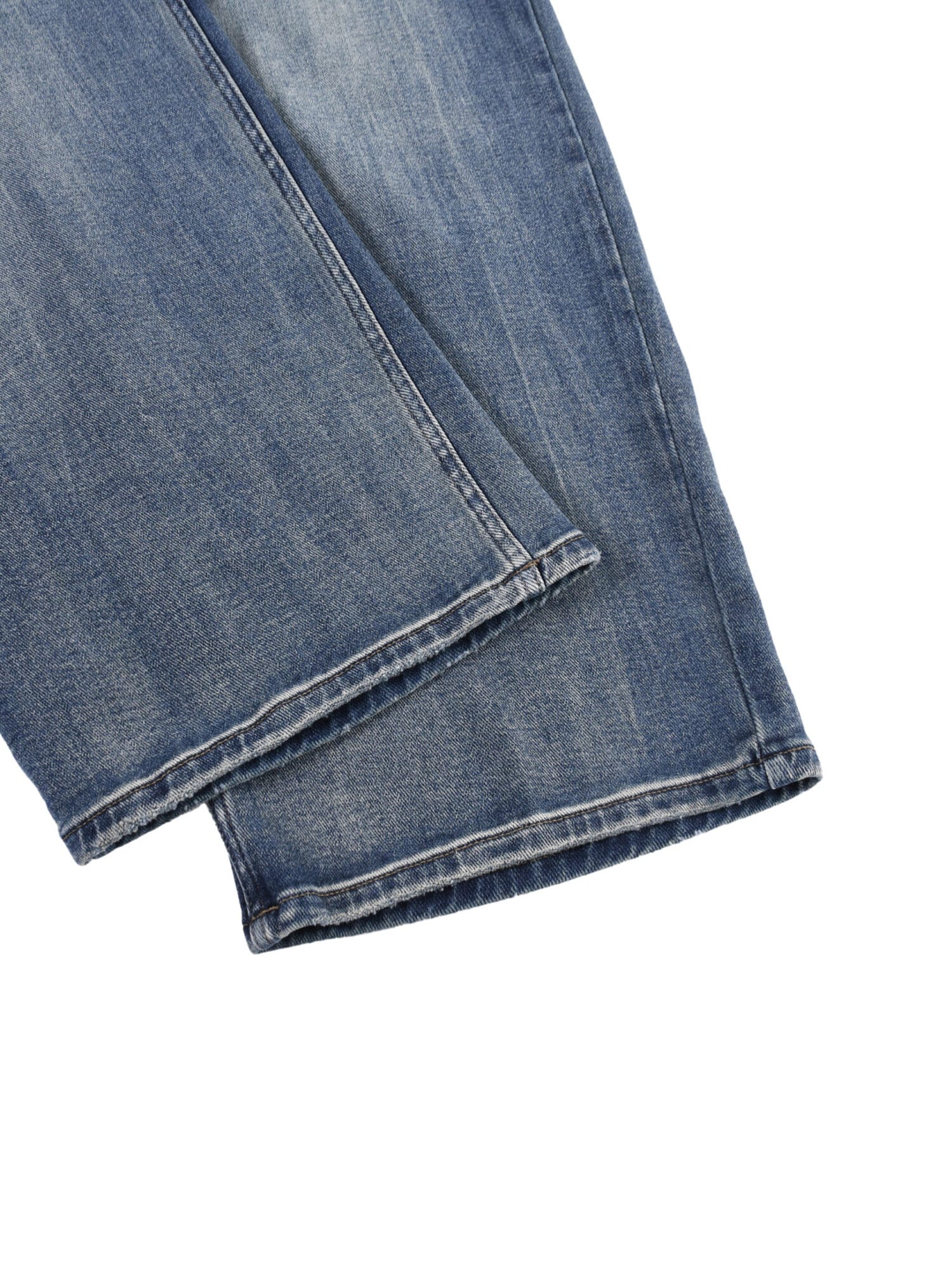Second detail view of Denim 01 bottoms in blue