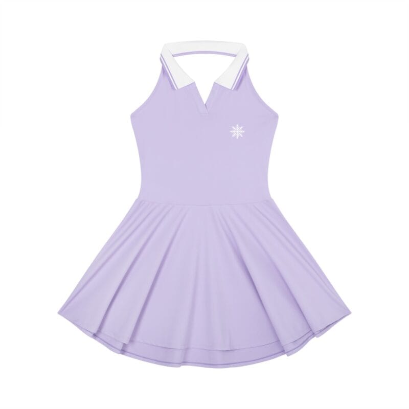 The First Class Tennis Dress in lilac by Ski Baltimore Social Club, shown in full